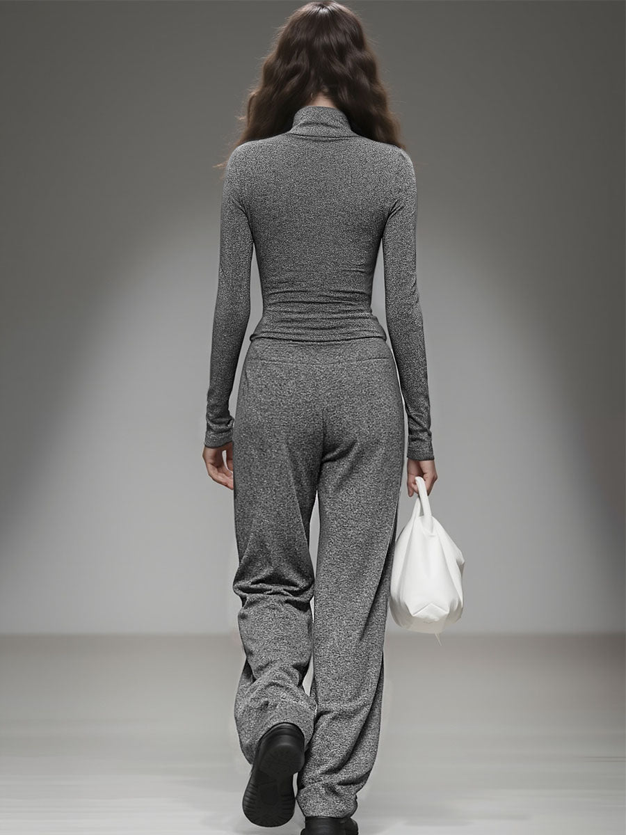 Conjunto Casual de Camiseta y Pantalones Anchos