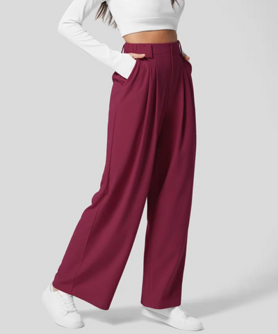 Viento Vida - Elegante Pantalones de Cintura Alta con Cintura Elástica