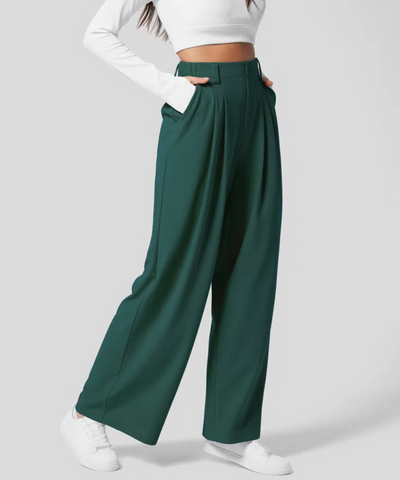 Viento Vida - Elegante Pantalones de Cintura Alta con Cintura Elástica