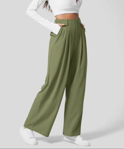 Viento Vida - Elegante Pantalones de Cintura Alta con Cintura Elástica