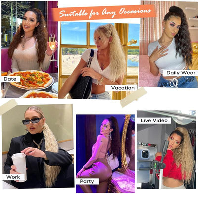 SilkiPony – Extensión de coleta de cabello natural