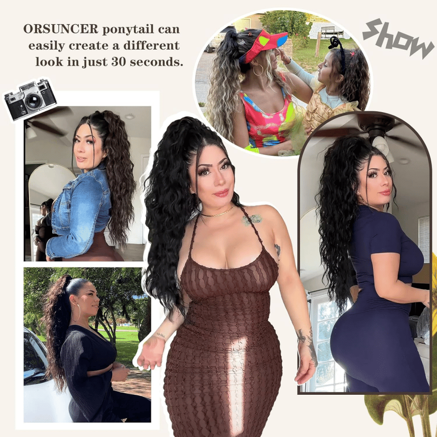 SilkiPony – Extensión de coleta de cabello natural