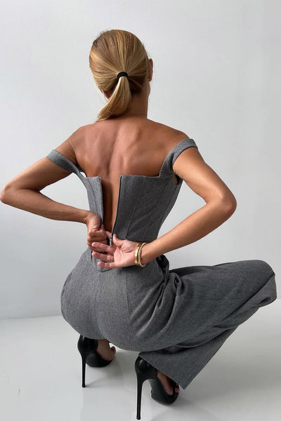 Renata - conjunto de tres piezas con top, pantalón y blazer