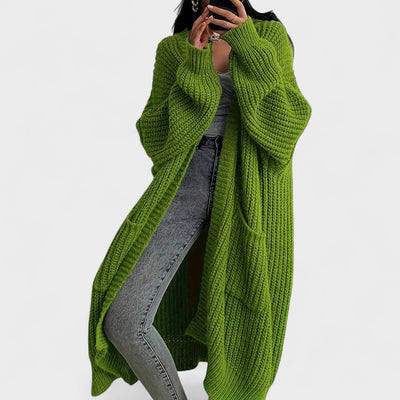 Elena – Cárdigan Largo y Confortable que Inspira Confianza