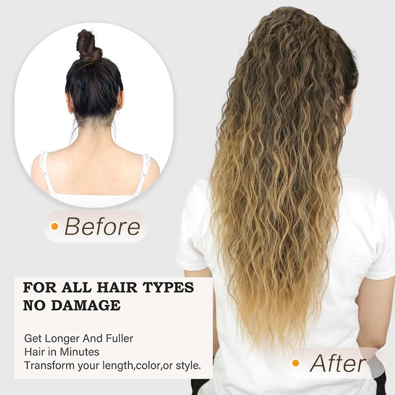 SilkiPony – Extensión de coleta de cabello natural