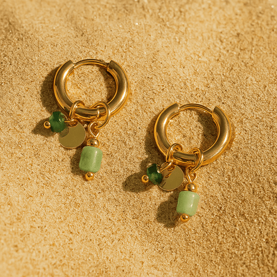 Pendientes Maria – Aros piedras naturales