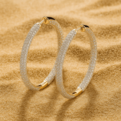 Pendientes Fauna – Aros en plata 925 y oro 18K