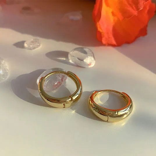 Pendientes Crepuscolo – Mini aros en plata 925 y oro 14K