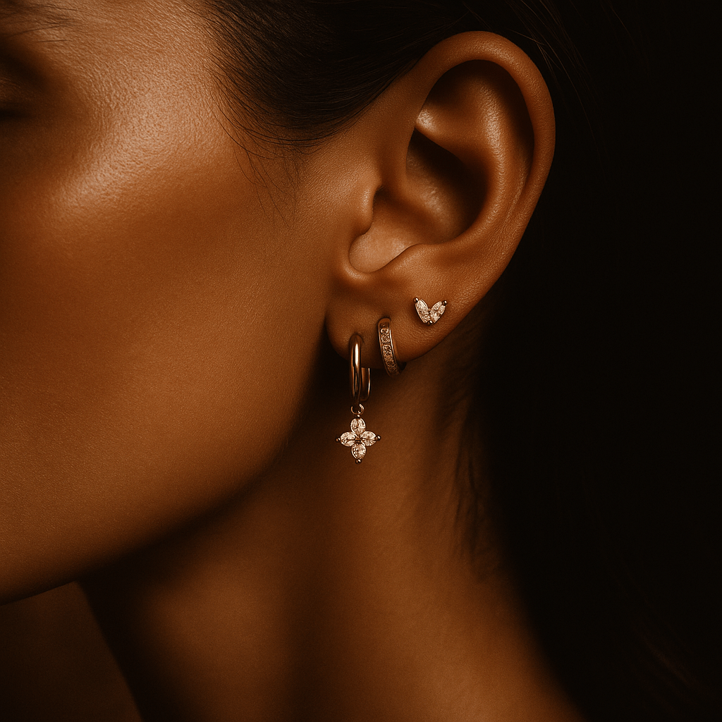 Pendientes Fiori – Plata 925 Chapado en oro