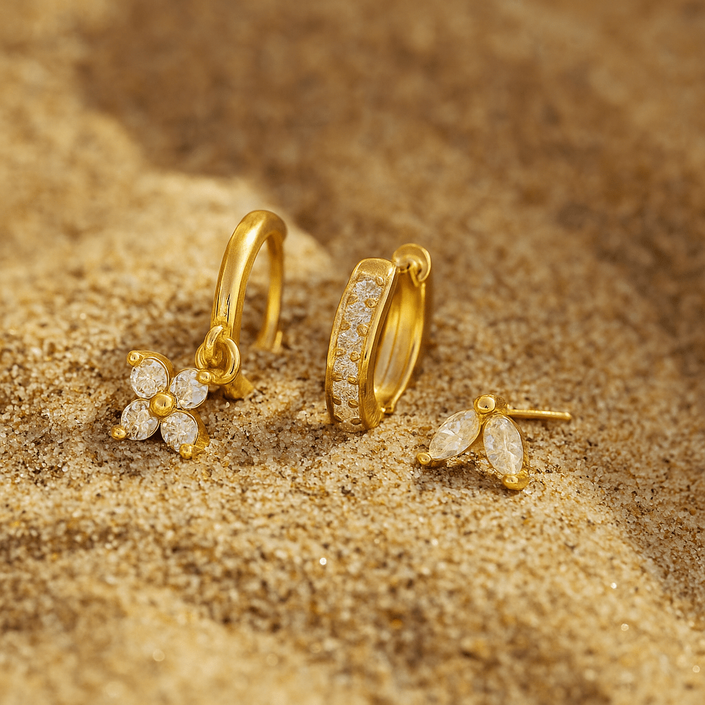 Pendientes Fiori – Plata 925 Chapado en oro