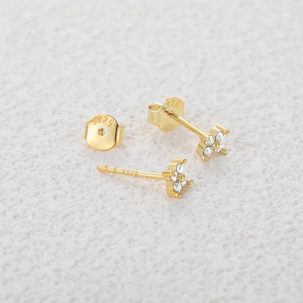 Pendientes Brunelleschi – Clavos en plata 925 y moissanita