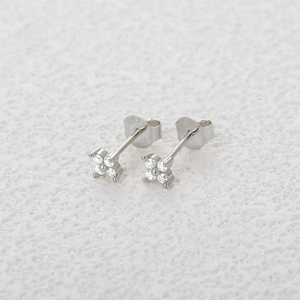 Pendientes Brunelleschi – Clavos en plata 925 y moissanita
