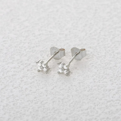 Pendientes Brunelleschi – Clavos en plata 925 y moissanita