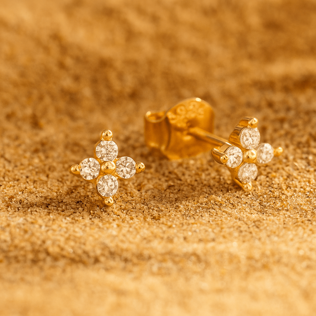 Pendientes Brunelleschi – Clavos en plata 925 y moissanita