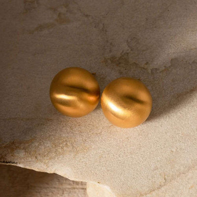 Pendientes Semina – Guijarros en acero chapado en oro 18K