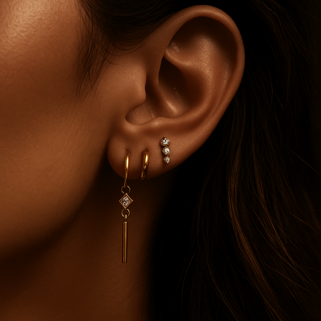 Pendientes Sospirare – Plata 925 Chapado en oro