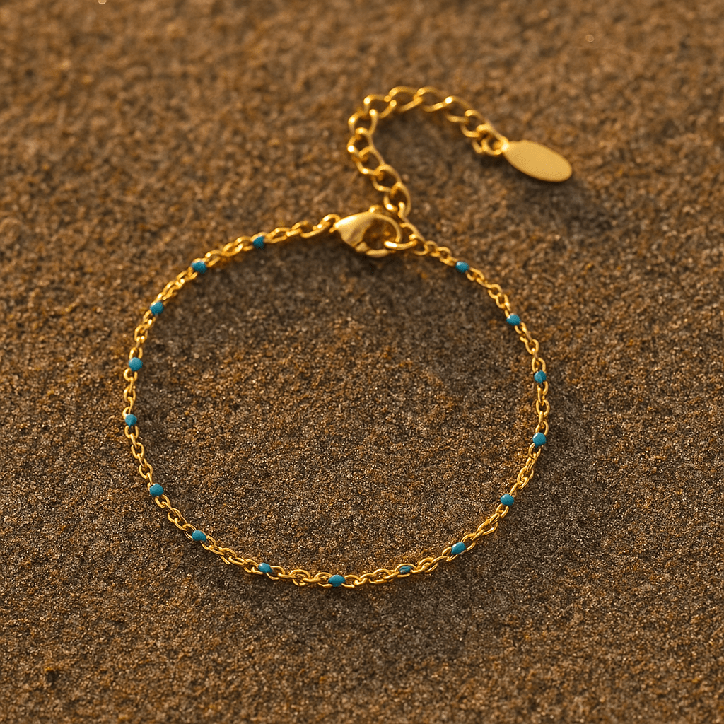 Pulsera Camilla – Chapado en oro 14k y perlas esmaltadas