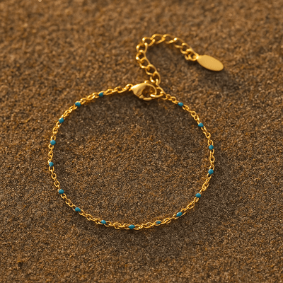 Pulsera Camilla – Chapado en oro 14k y perlas esmaltadas