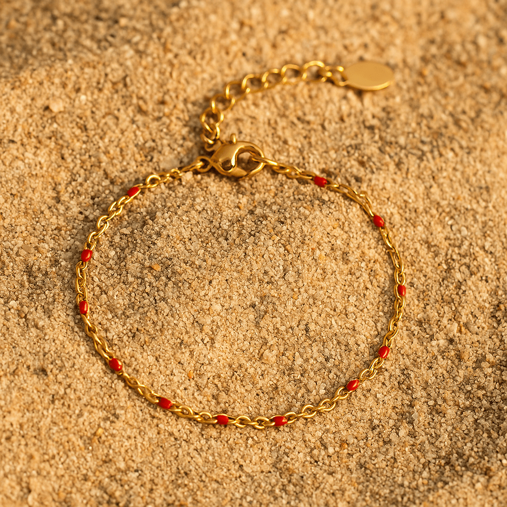 Pulsera Camilla – Chapado en oro 14k y perlas esmaltadas