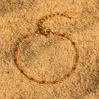 Pulsera Camilla – Chapado en oro 14k y perlas esmaltadas