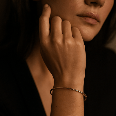 Pulsera Livorno – Brazalete fino chapado en oro de 18k, plata u oro rosa