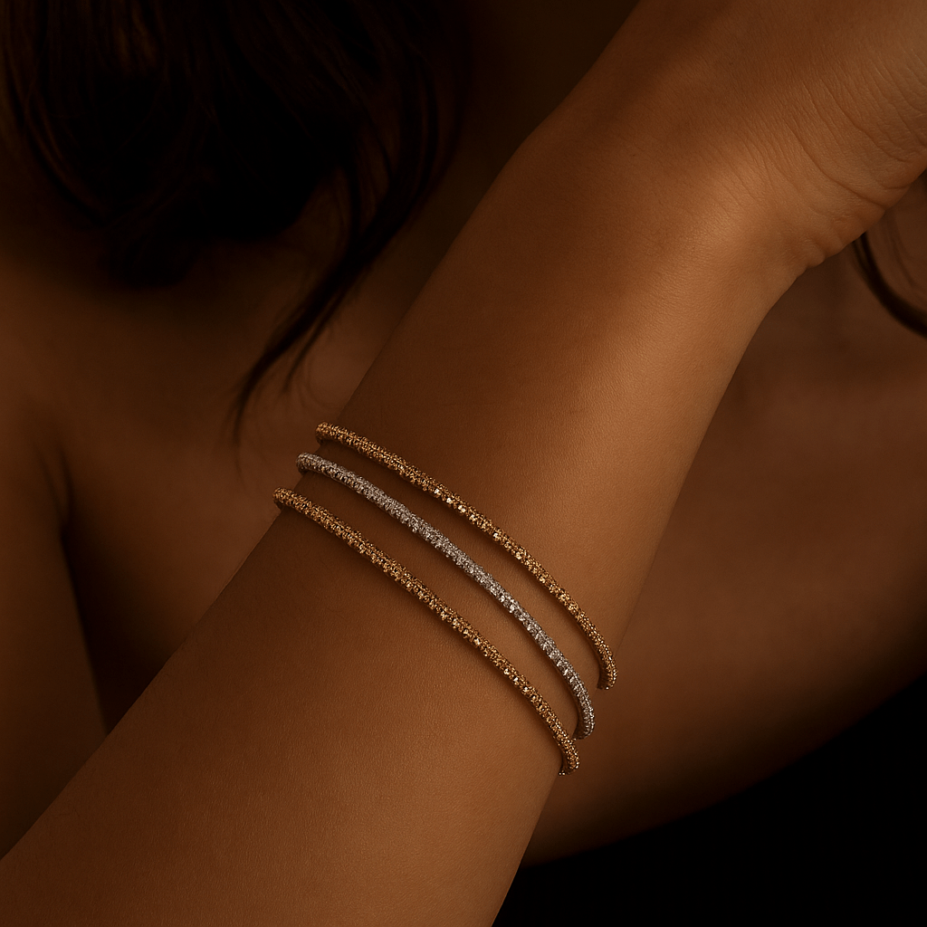 Pulsera Incanto – Cadena trenzada chapada en oro o plata