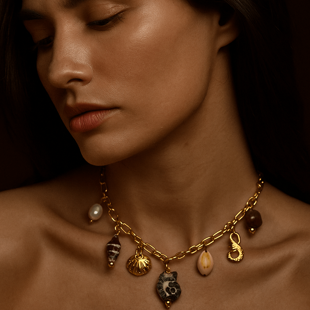 Collar Charms Solis – Chapado en oro y dijes