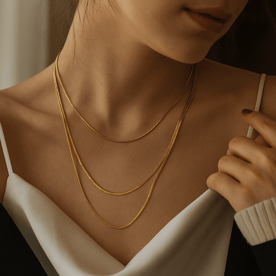 Collar Amalfi – Multicapa chapado en oro de 18k o plata