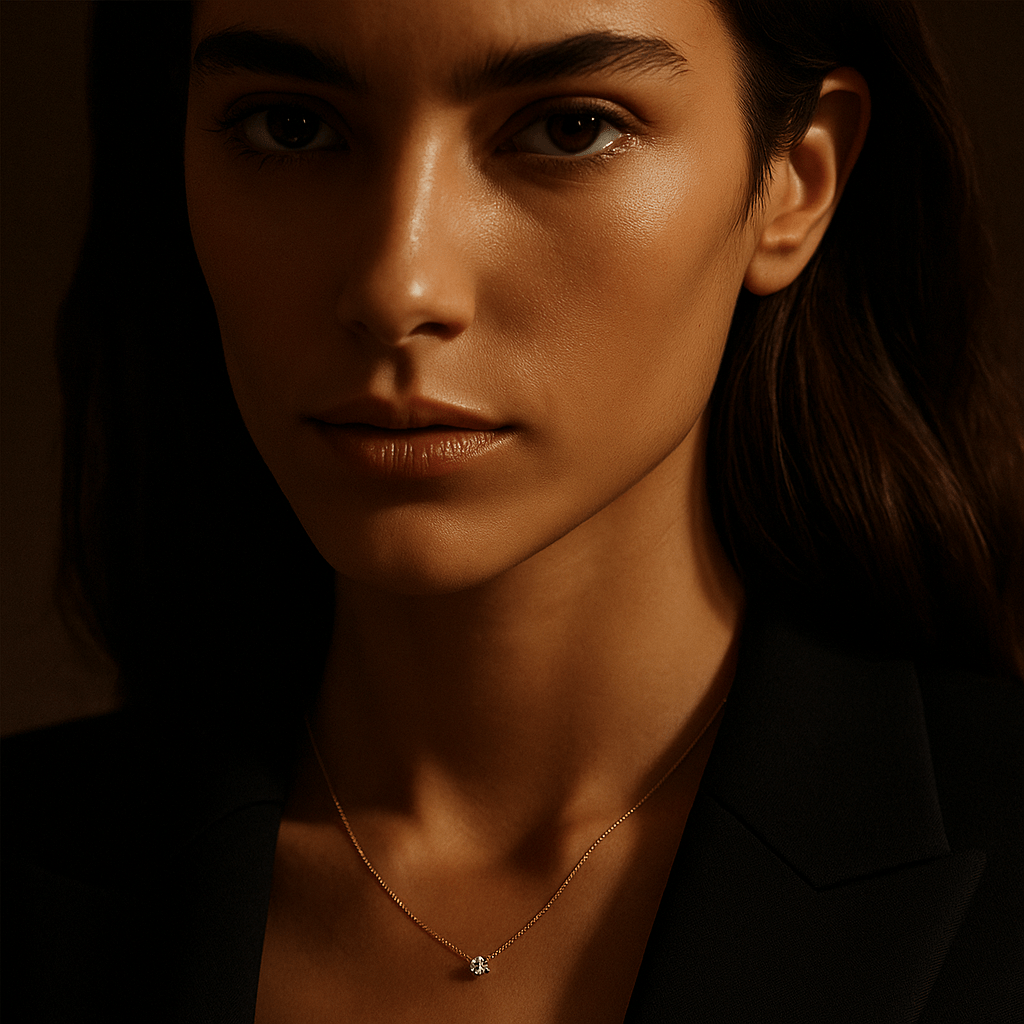 Collar Michelangelo – Plata 925 y brillo dorado