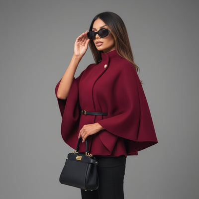 Sofía – Chaqueta Elegante con Mangas de Mariposa y Cinturón