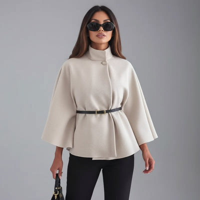 Sofía – Chaqueta Elegante con Mangas de Mariposa y Cinturón