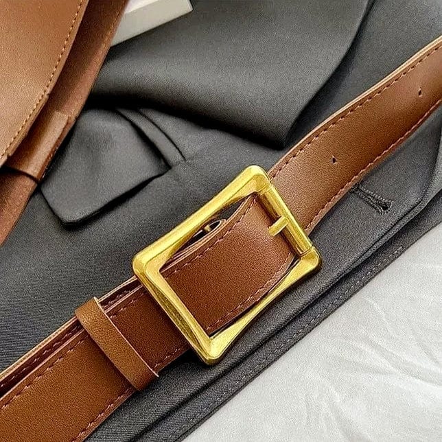 Bolso Alba – Hobo minimal cuero vegano y hebilla dorada