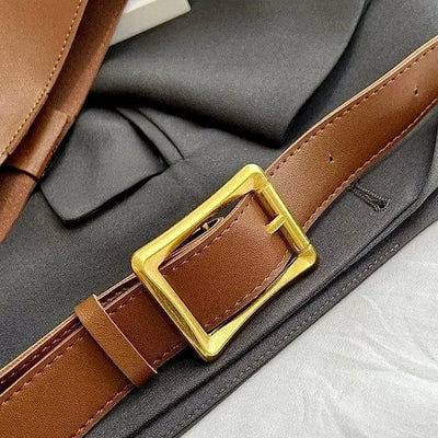 Bolso Alba – Hobo minimal cuero vegano y hebilla dorada