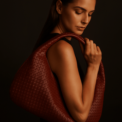 Bolso Hobo Trenza – Cuero vegano trenzado y asa de hombro