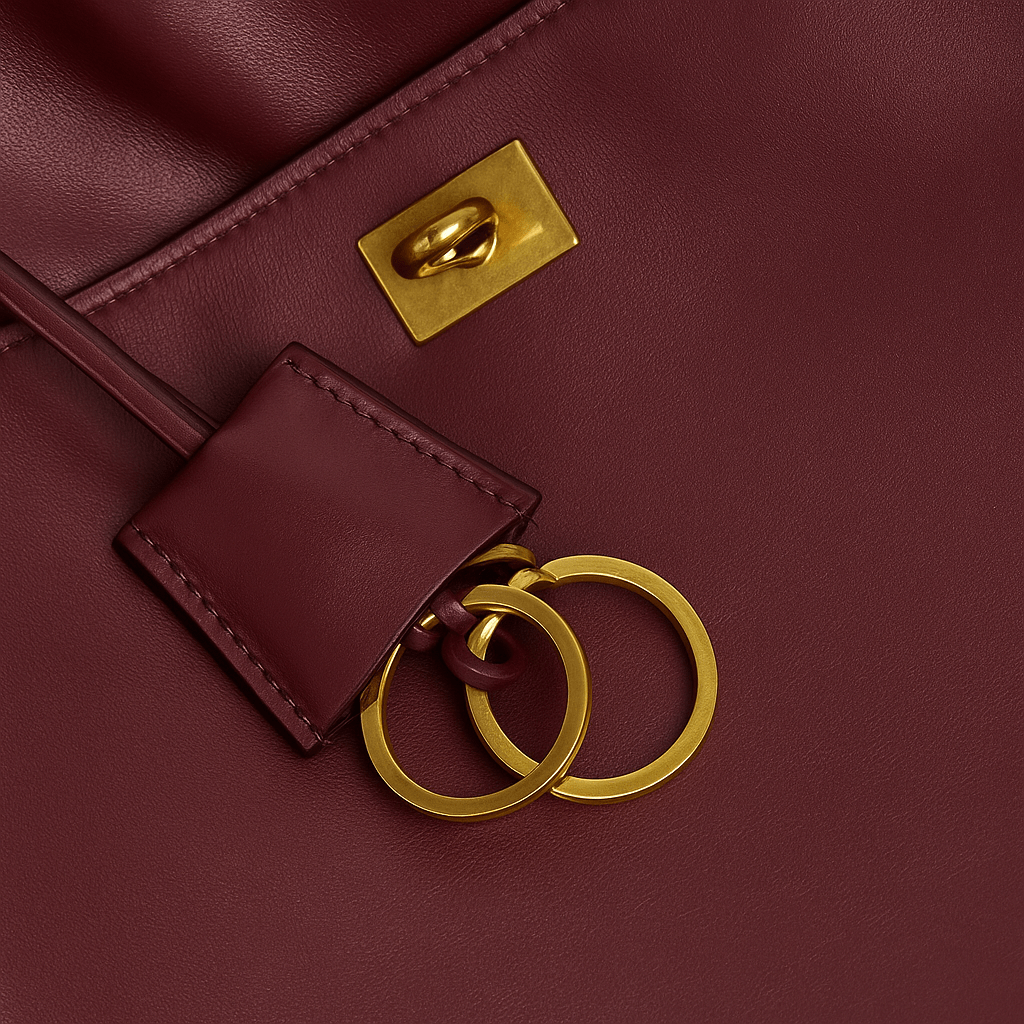 Bolso Moira – Cuero liso y cierre giratorio