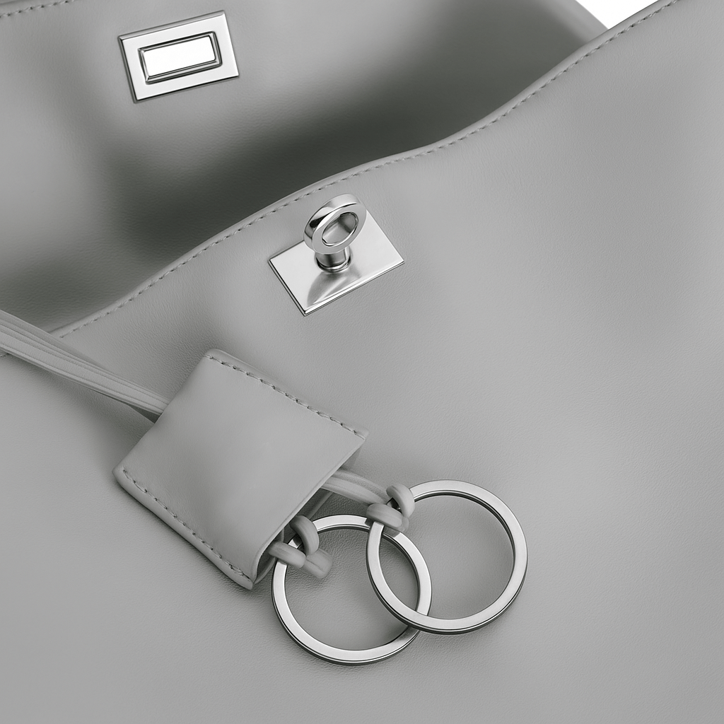 Bolso Moira – Cuero liso y cierre giratorio