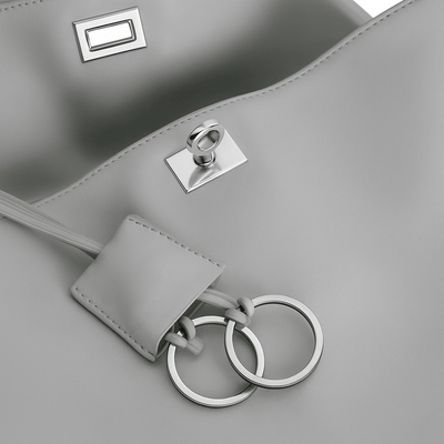 Bolso Moira – Cuero liso y cierre giratorio