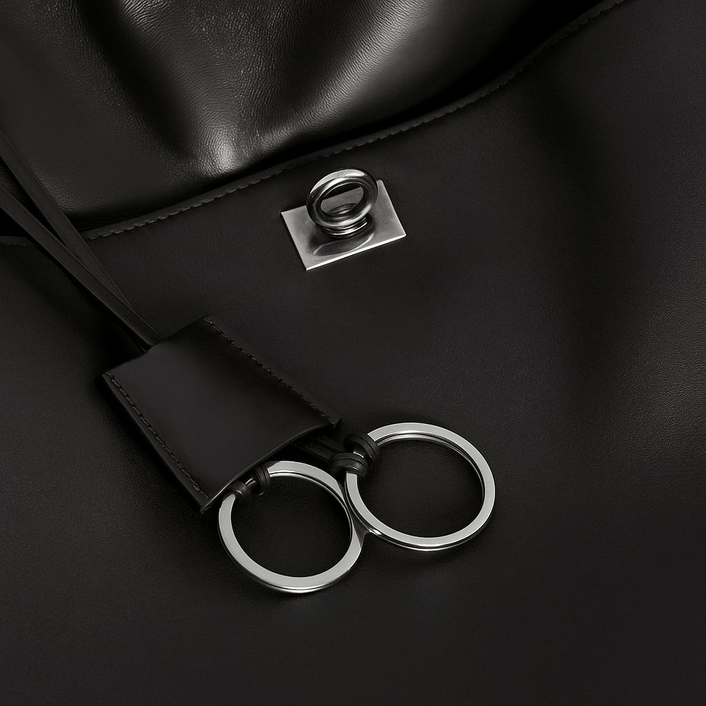 Bolso Moira – Cuero liso y cierre giratorio