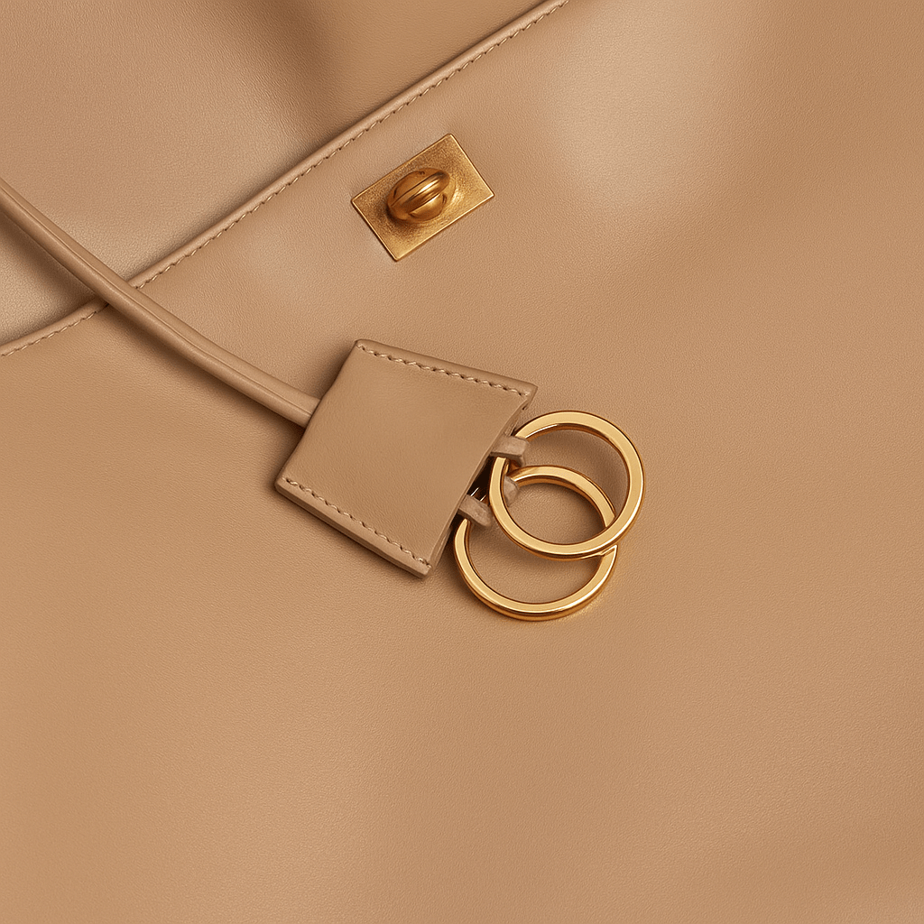 Bolso Moira – Cuero liso y cierre giratorio