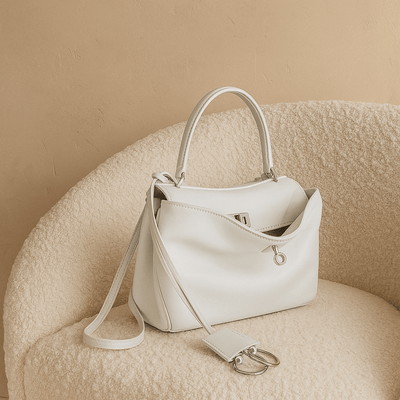 Bolso Moira – Cuero liso y cierre giratorio