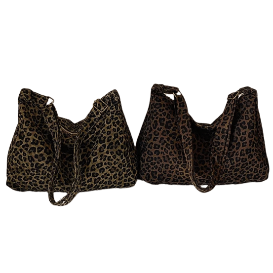 Bolso Lupa – Hobo leopardo en tela y correa ajustable