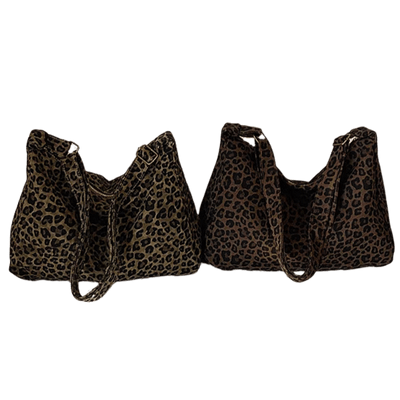 Bolso Lupa – Hobo leopardo en tela y correa ajustable