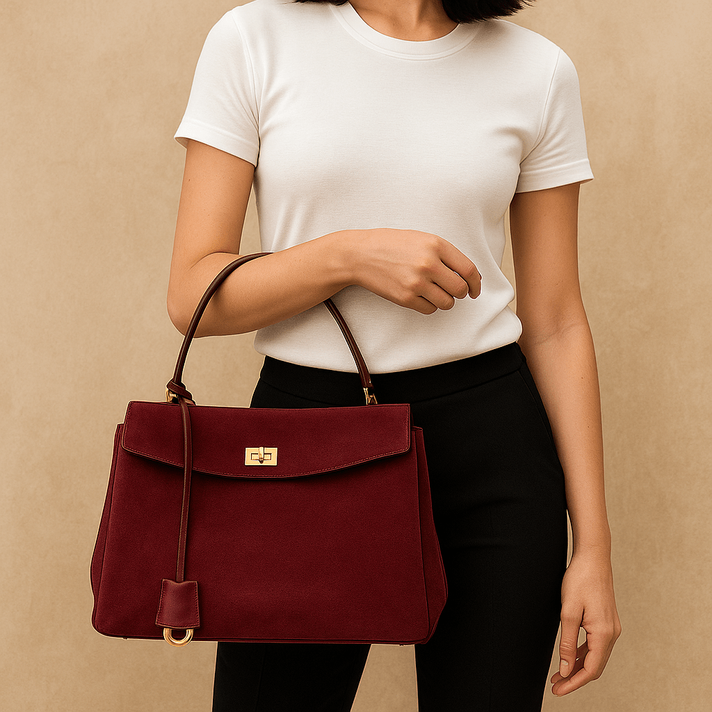 Bolso Moira Chromatica – Tote de ante y forro de cuero