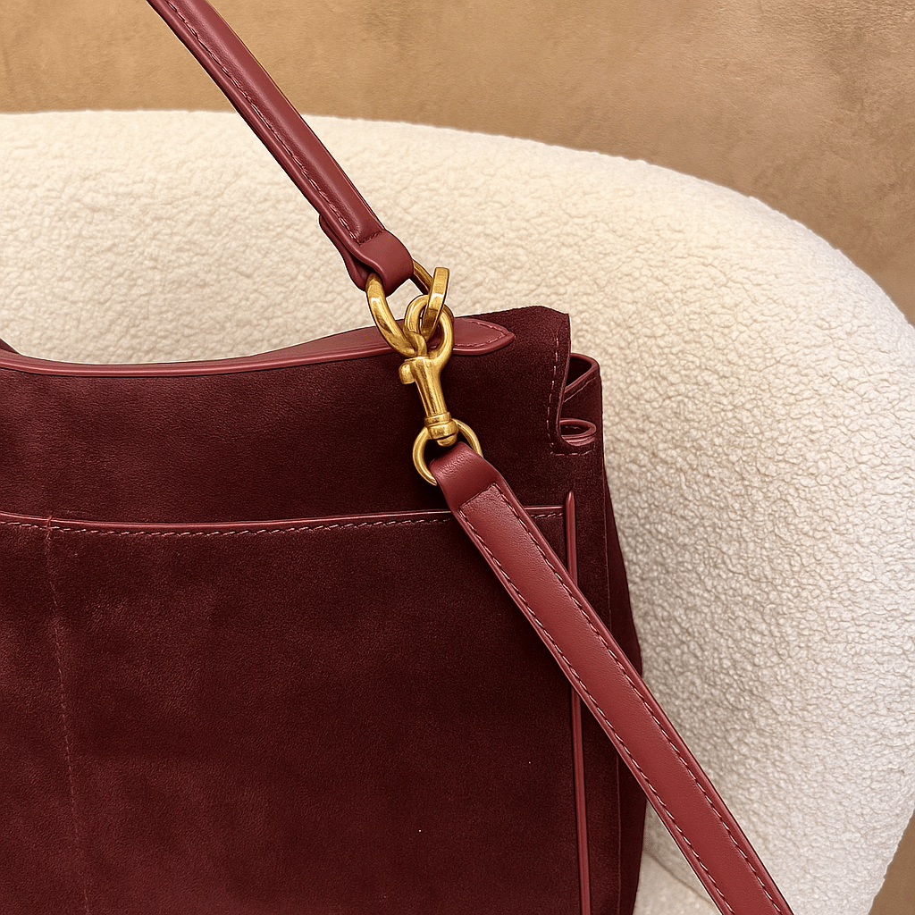 Bolso Moira Chromatica – Tote de ante y forro de cuero