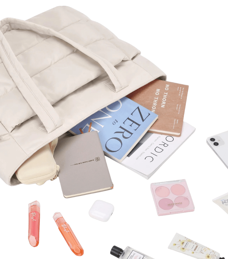 Bolso Puffer Nube – Bolso tote acolchado ligero y gran capacidad