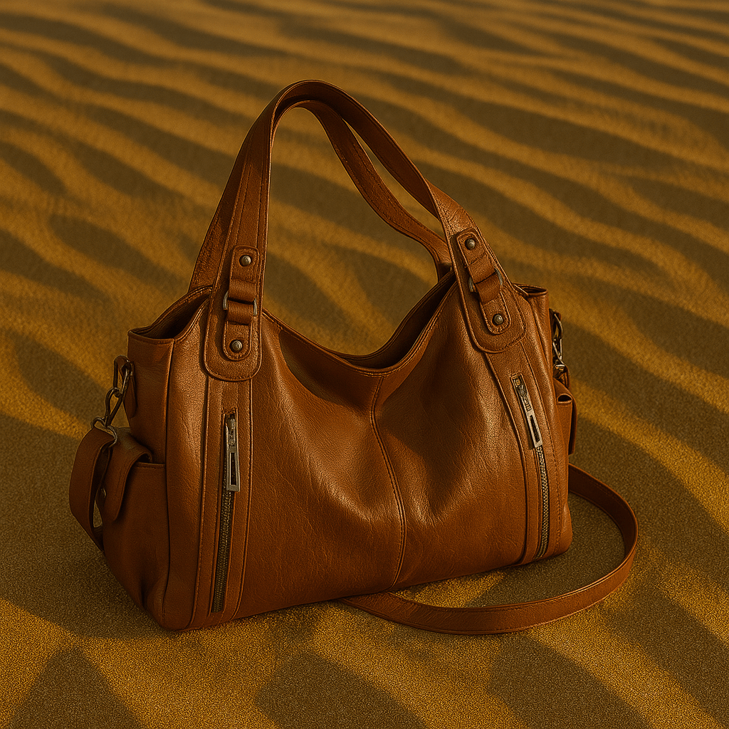 Bolso Iséa – Tote estructurado vegano, multi-bolsillos y líneas depuradas