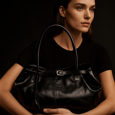 Bolso Vera – Cuero vegano barnizado y doble asa