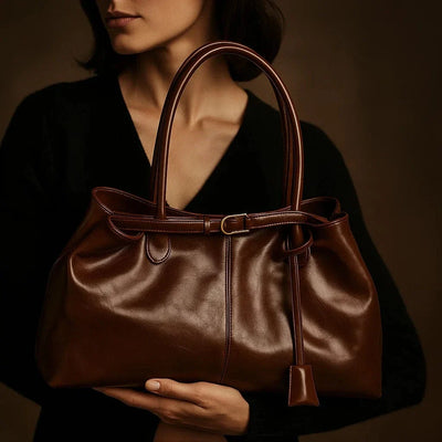 Bolso Vera – Cuero vegano barnizado y doble asa