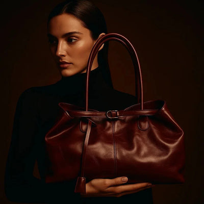 Bolso Vera – Cuero vegano barnizado y doble asa