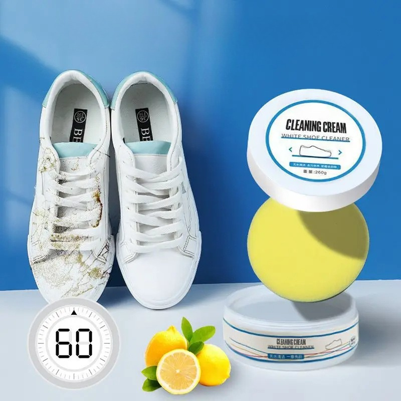 Limpiador de Zapatos Blanco 100g – Crema de Limpieza Todo en Uno